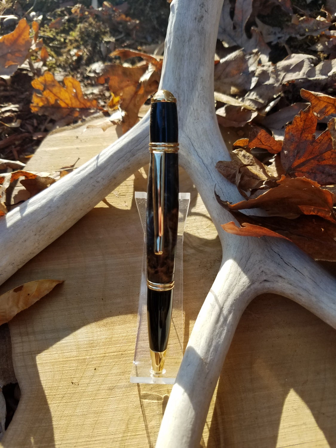 Burl and acrylic Gatsby Pen