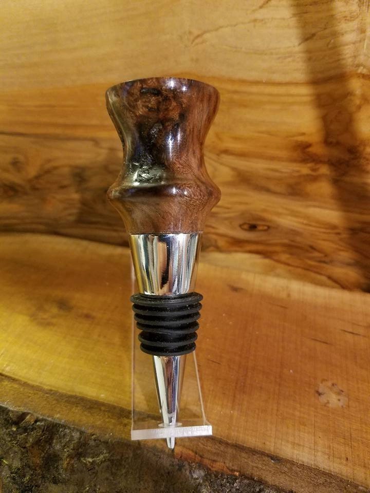 Unique Gmelina burl Bottle Stopper