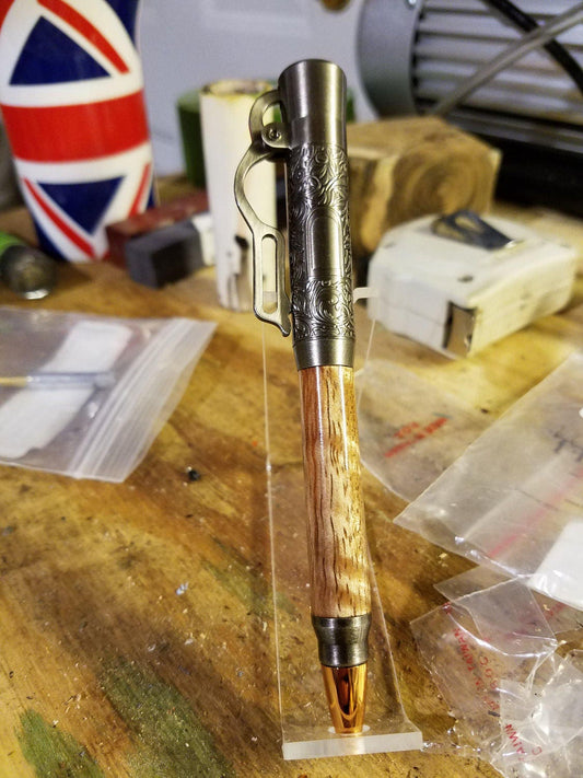 Lever Action pen made from Narra Burl