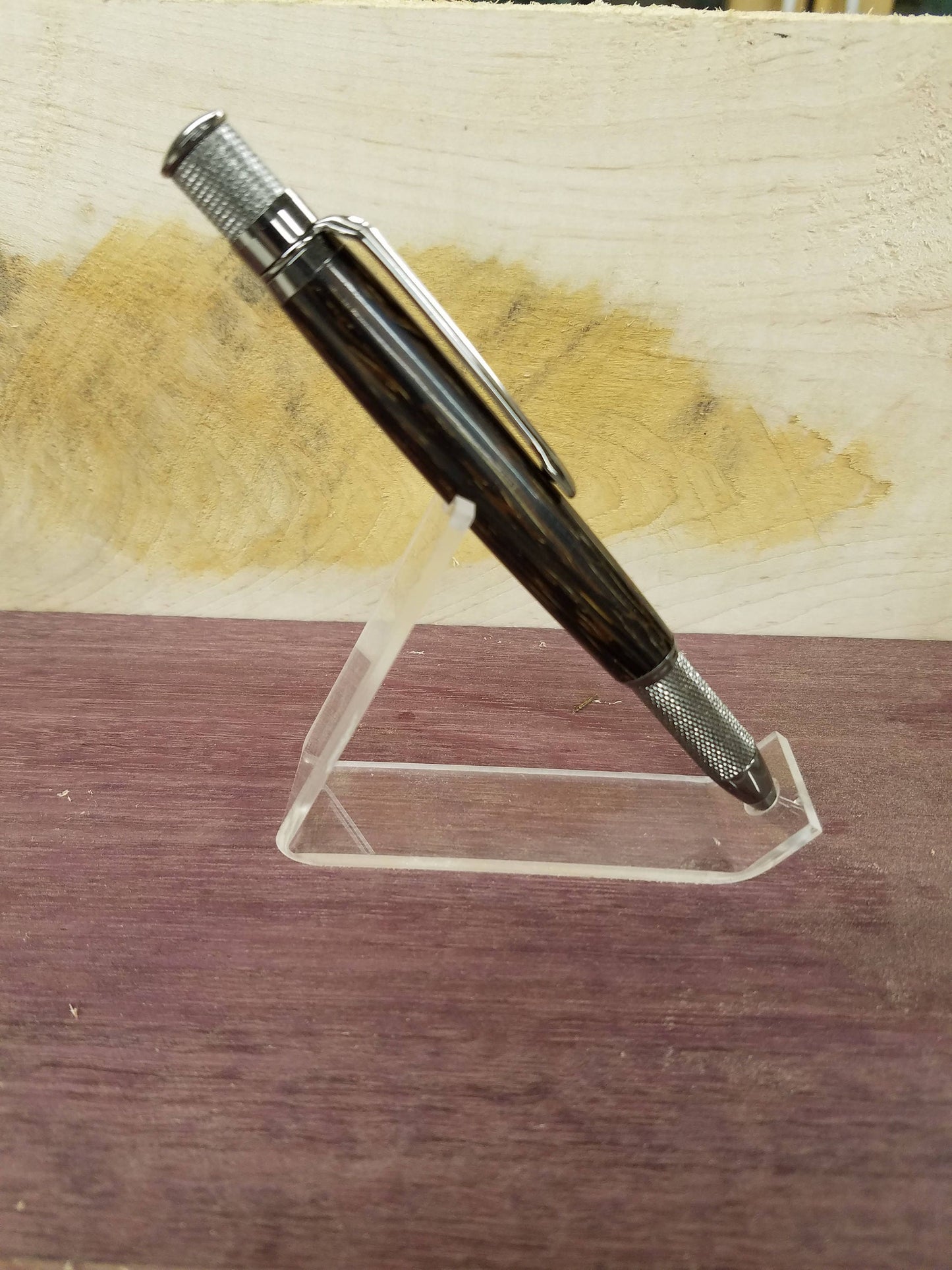 Knurl GT pen made from Tiger wood