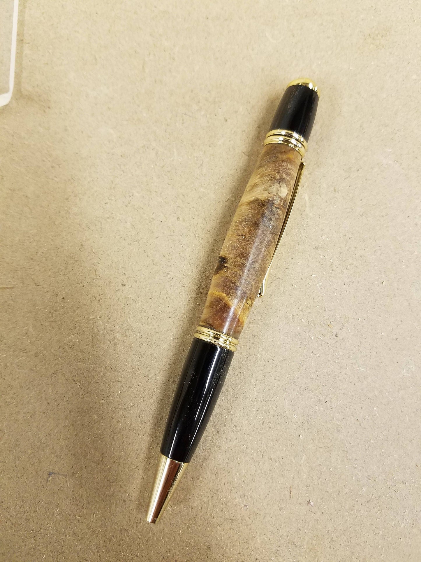 Beautiful Gatsby pen made from stabilized burl