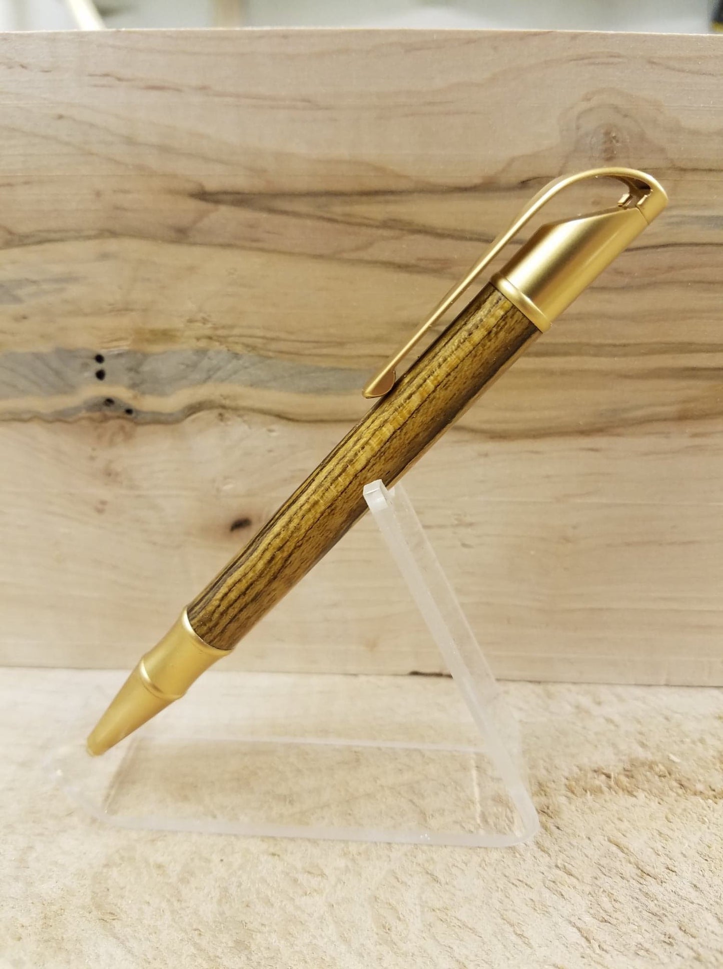 24 Kt Cosmopolitan twist pen made from Bocote