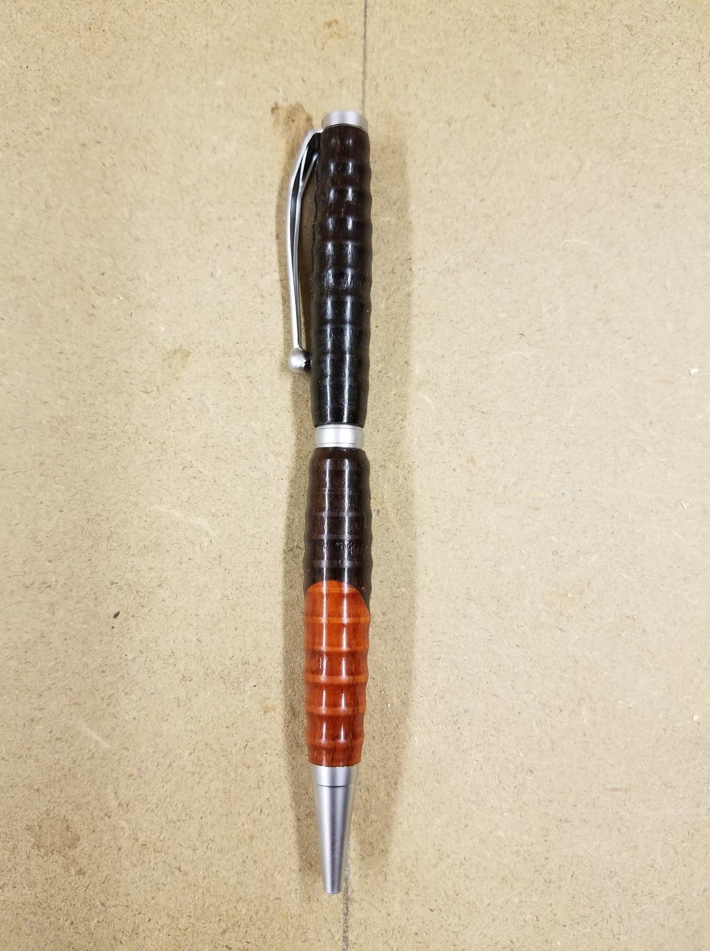 Scalloped Slimline Twist pen made from padauk and African blackwood