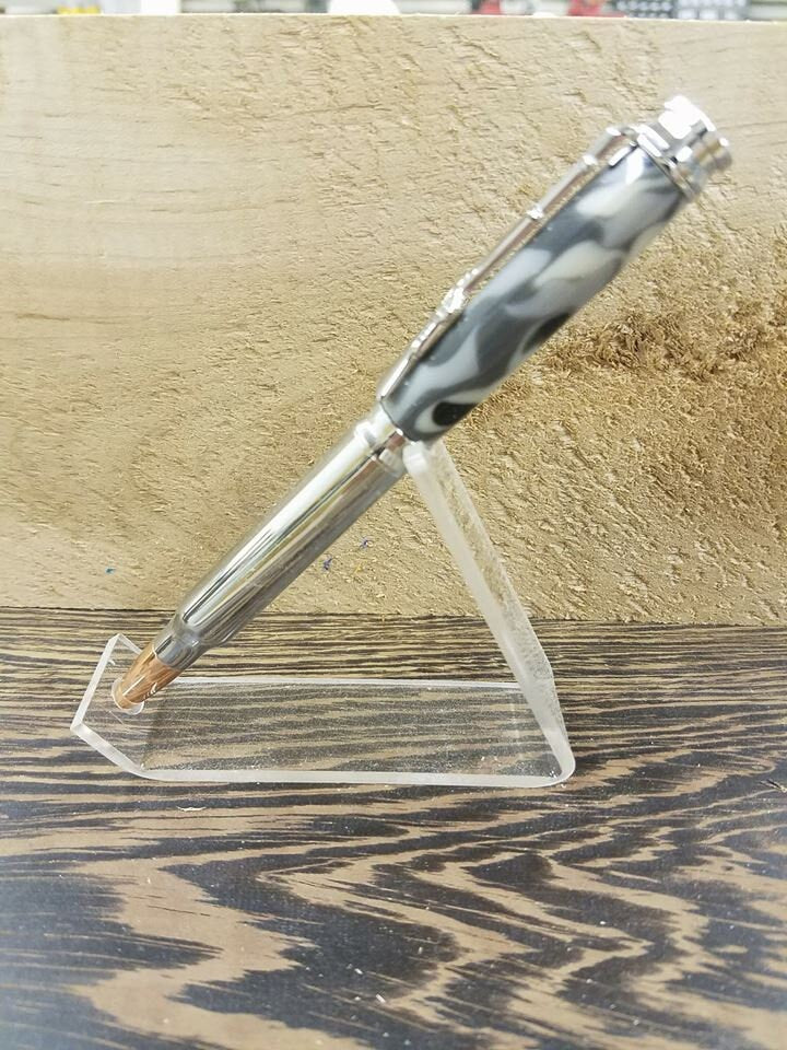 30 caliber twist pen made from urban camouflage acrylic