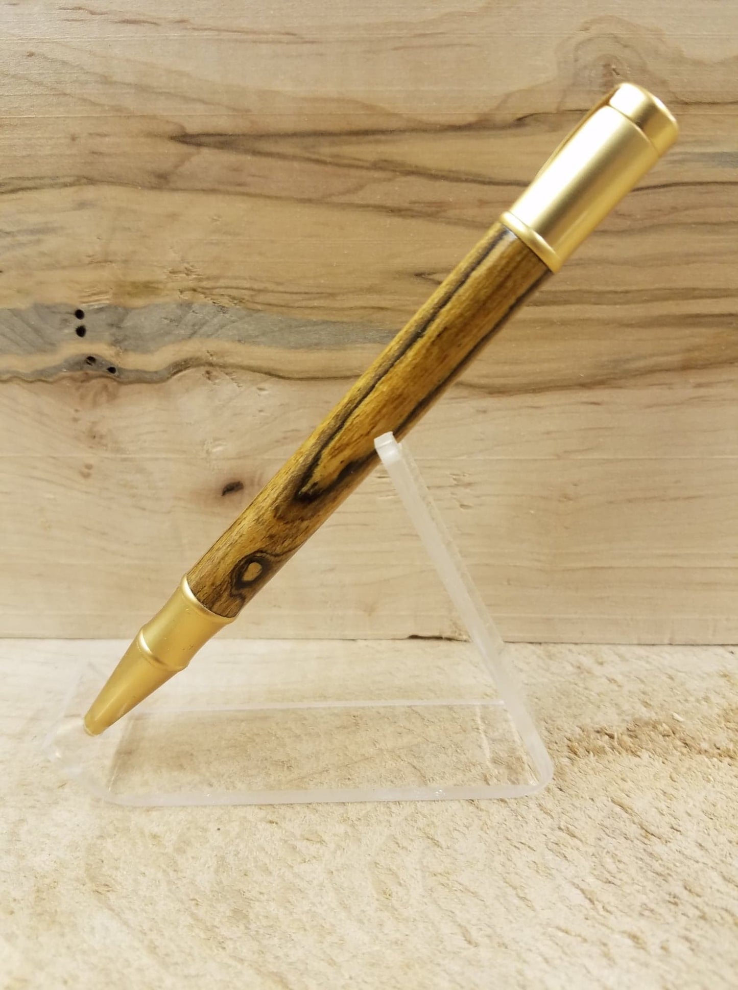 24 Kt Cosmopolitan twist pen made from Bocote