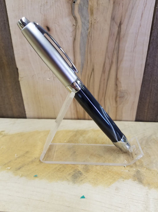 Pressimo fountain pen made from midnight galaxy acrylic