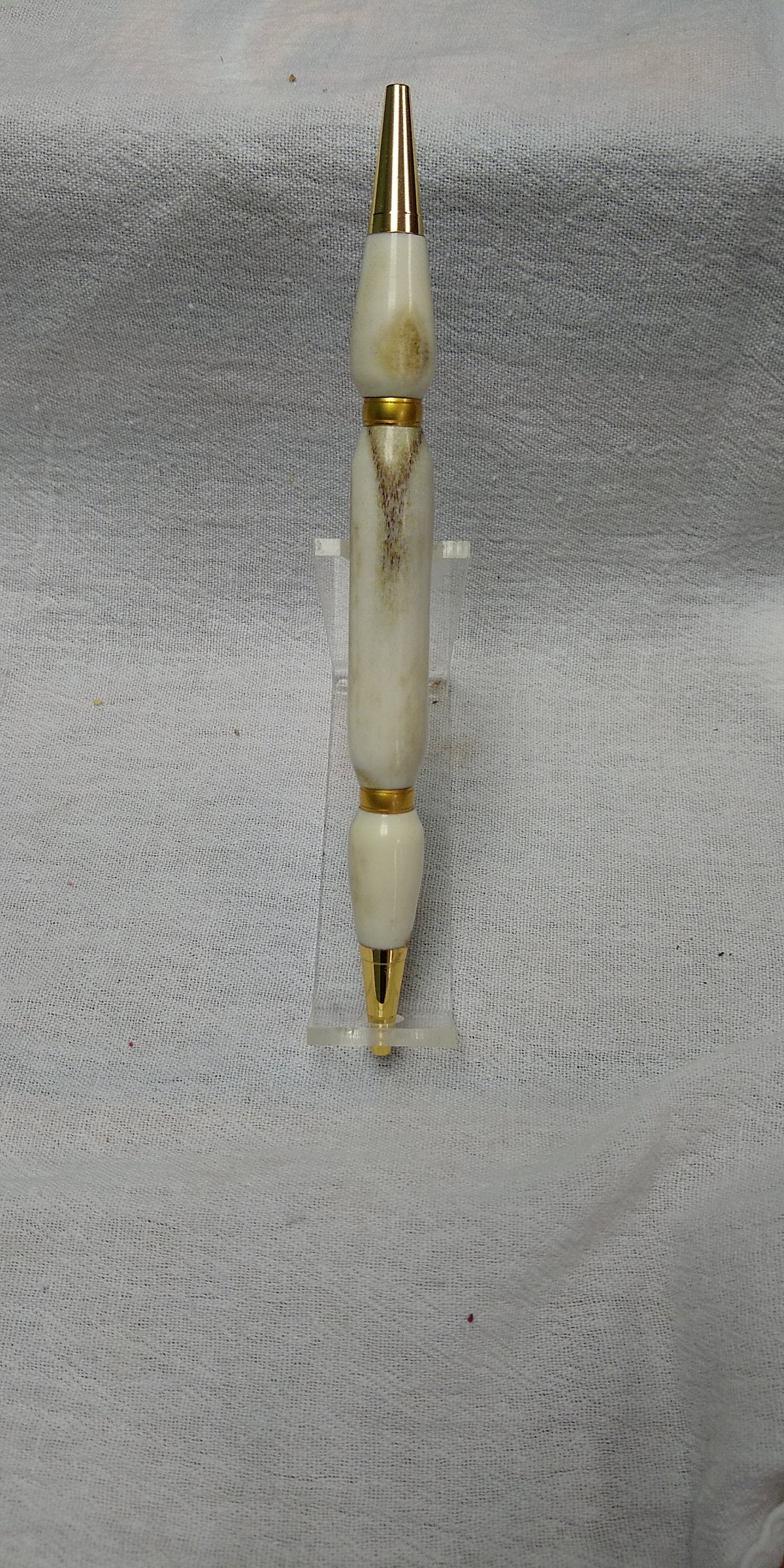 Double sided Teacher's pen made from white tail deer antler