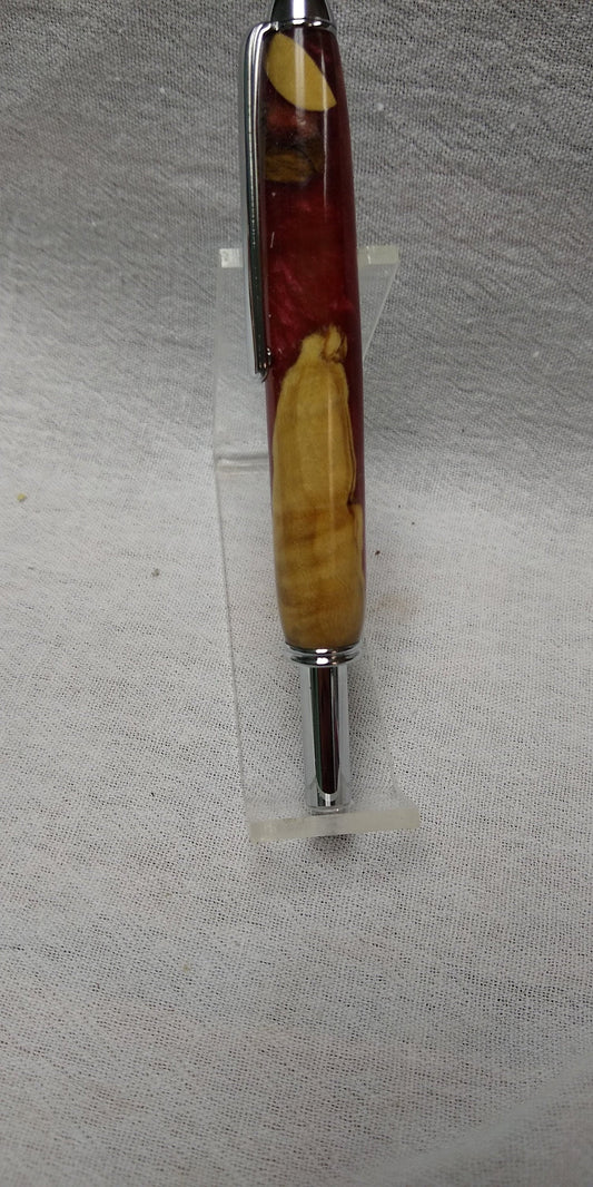 Seam ripper made from olive wood and acrylic mix