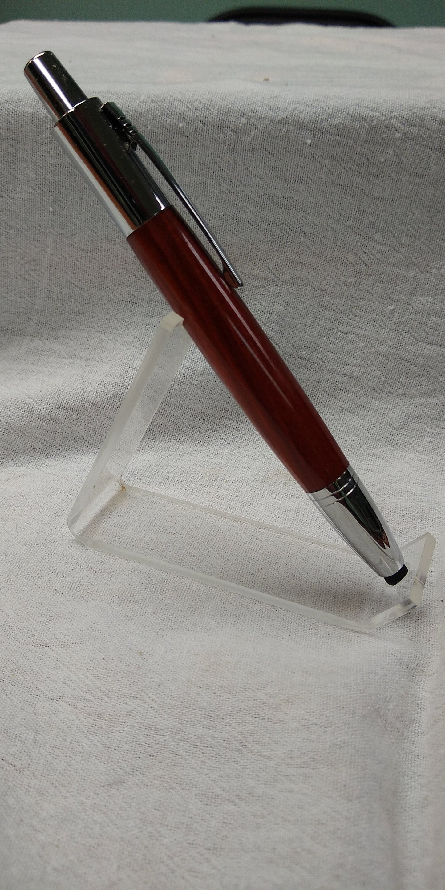 Vesper click pen with stylus tip made from Indian Rosewood