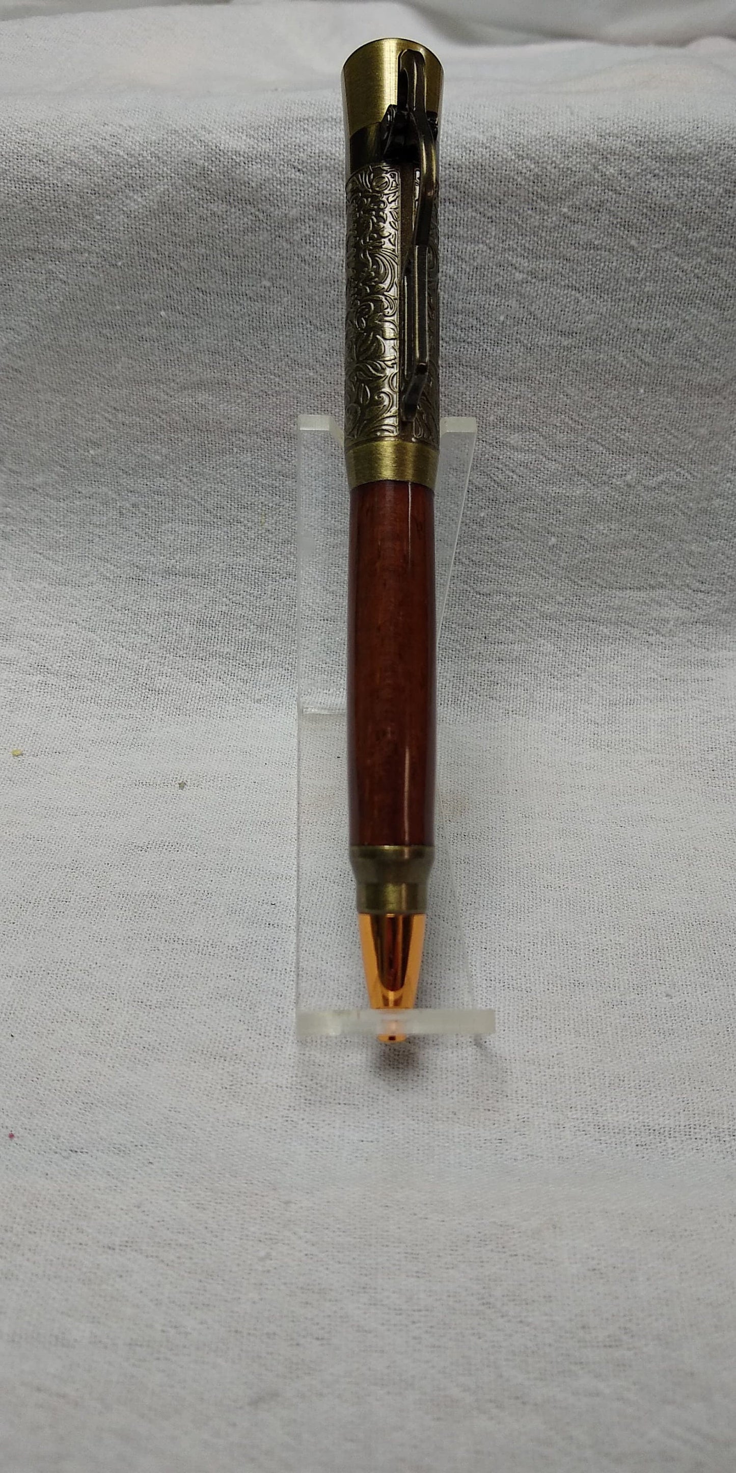 Lever action bullet pen made from Honduran Rosewood