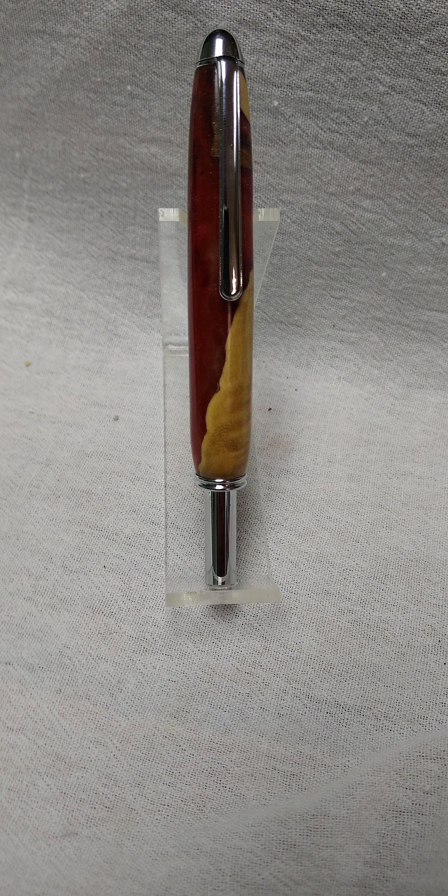 Seam ripper made from olive wood and acrylic mix