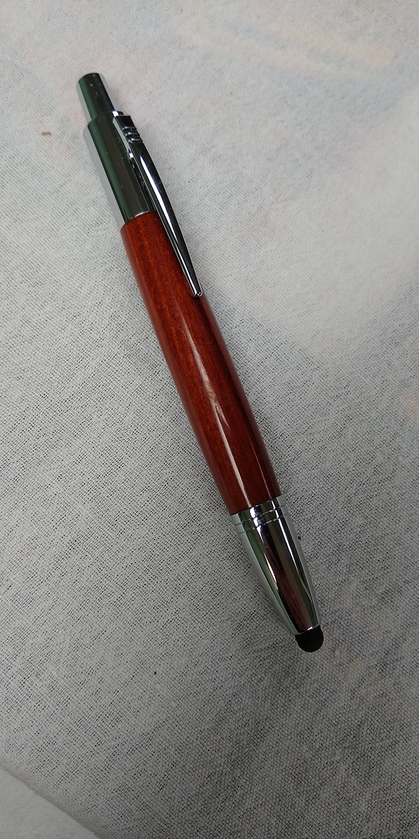 Vesper click pen with stylus tip made from Indian Rosewood