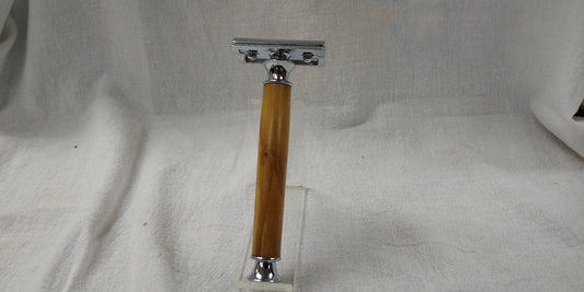 Double edge safety razor made from English Cherry