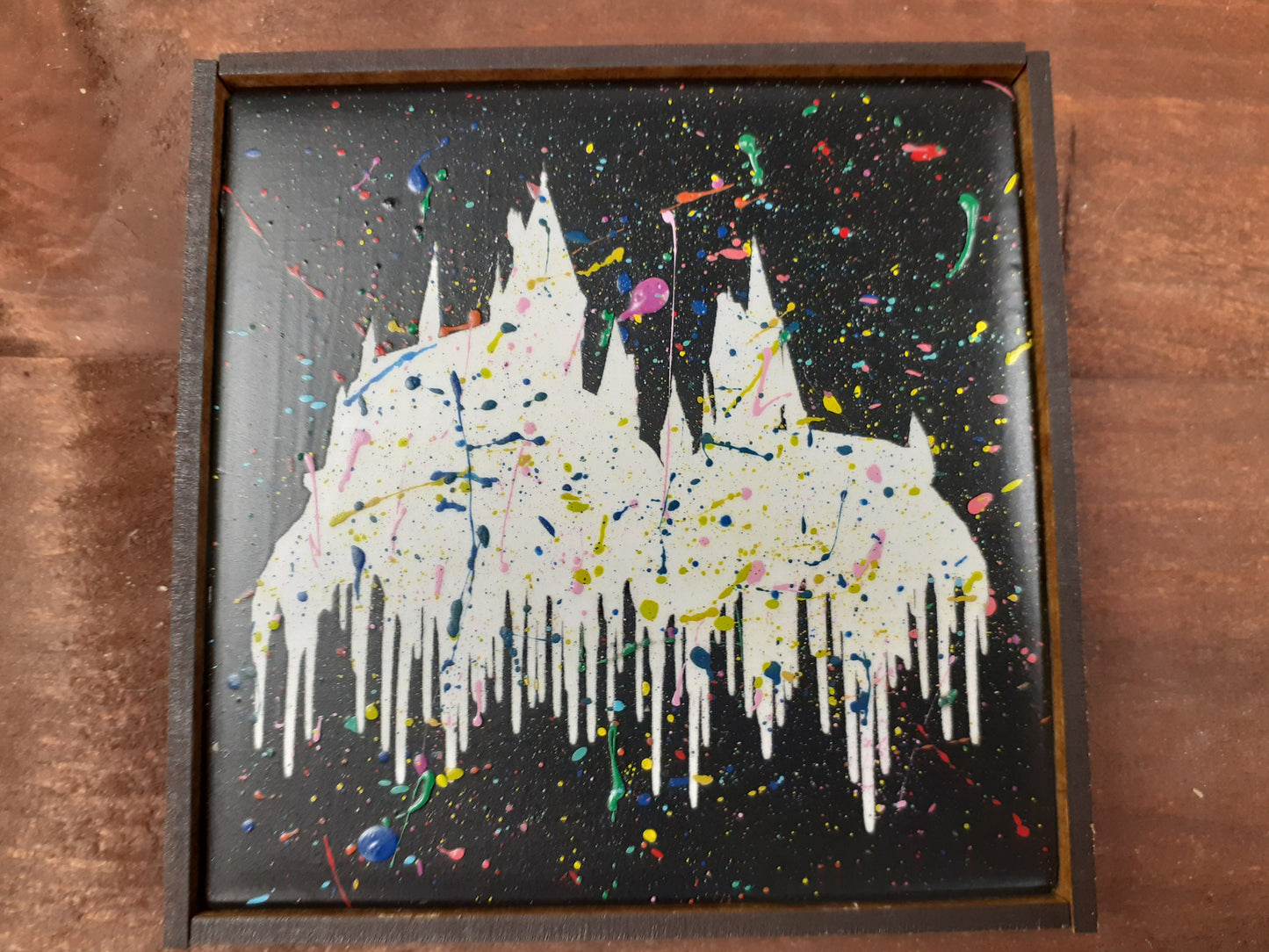 Laser etched wall art tile "Hogwarts Castle 2"