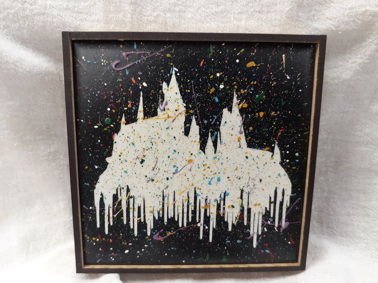 Laser etched wall art tile "Hogwarts Castle 1"