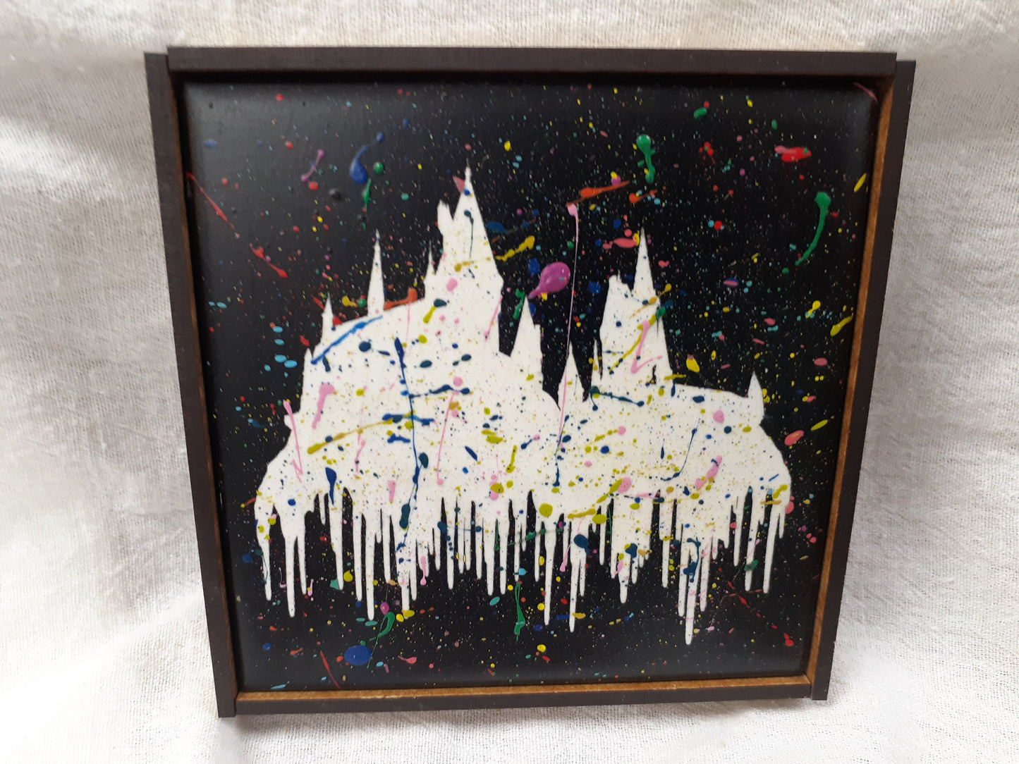 Laser etched wall art tile "Hogwarts Castle 2"