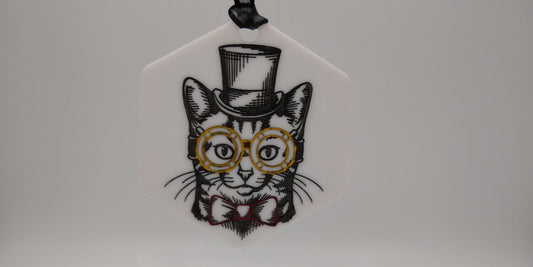 Acrylic Wall Art - Fancy Cat with Glasses