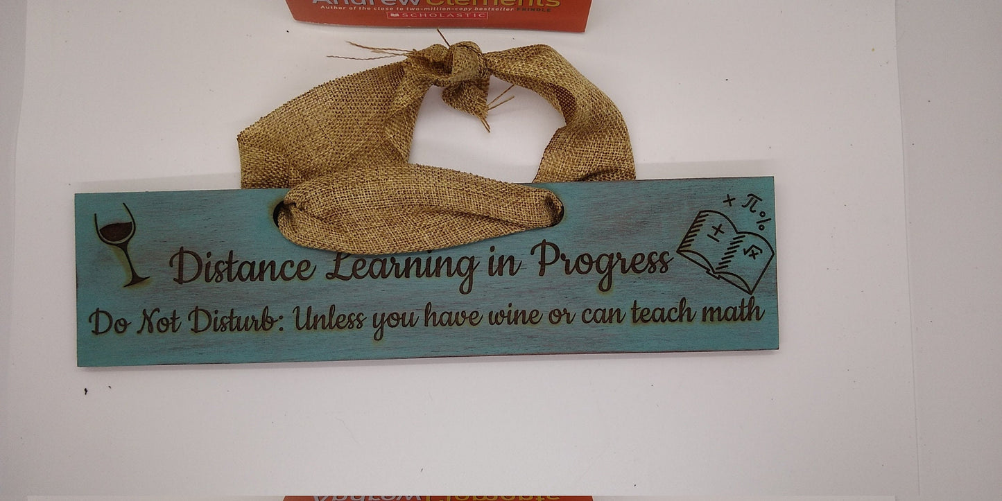 Distance learning wall art -Math and Wine