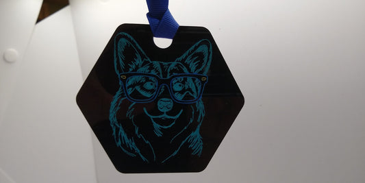 Acrylic Wall Art - Cool Dog with Glasses