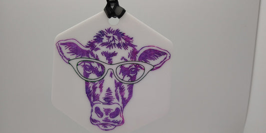 Acrylic Wall Art - Cool Cow with Glasses