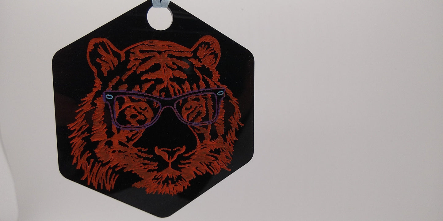 Acrylic Wall Art - Tiger with Glasses