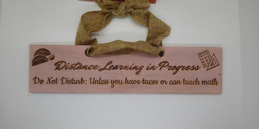 Distance learning wall art -Math and Tacos