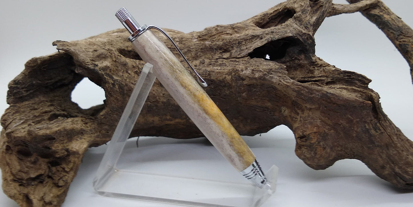 Shop pencil made from whitetail deer antler