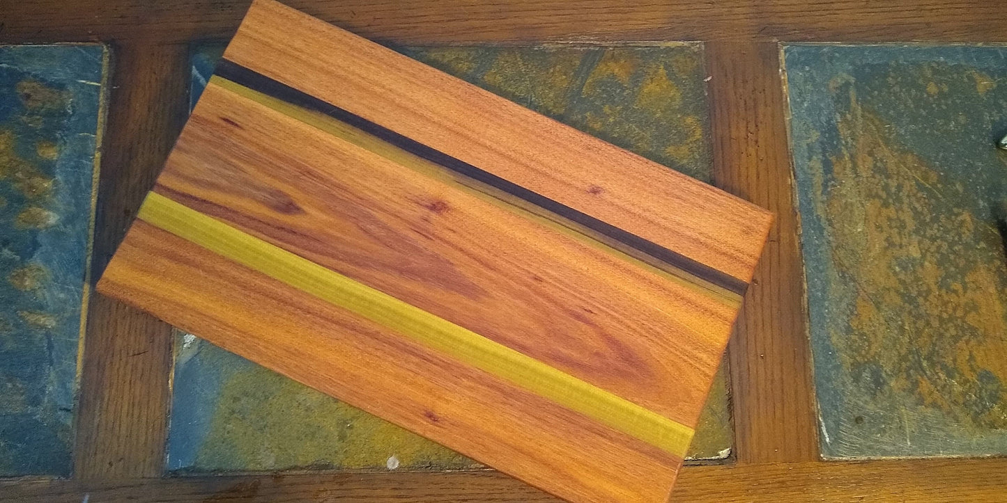 Cutting board from multiple types of wood