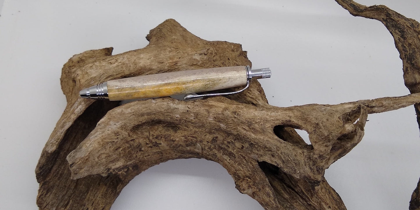 Shop pencil made from whitetail deer antler