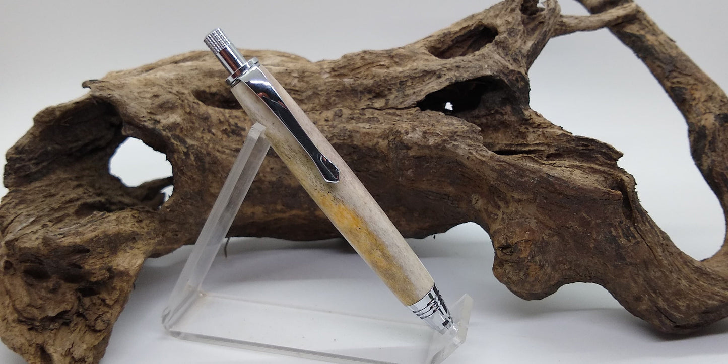 Shop pencil made from whitetail deer antler