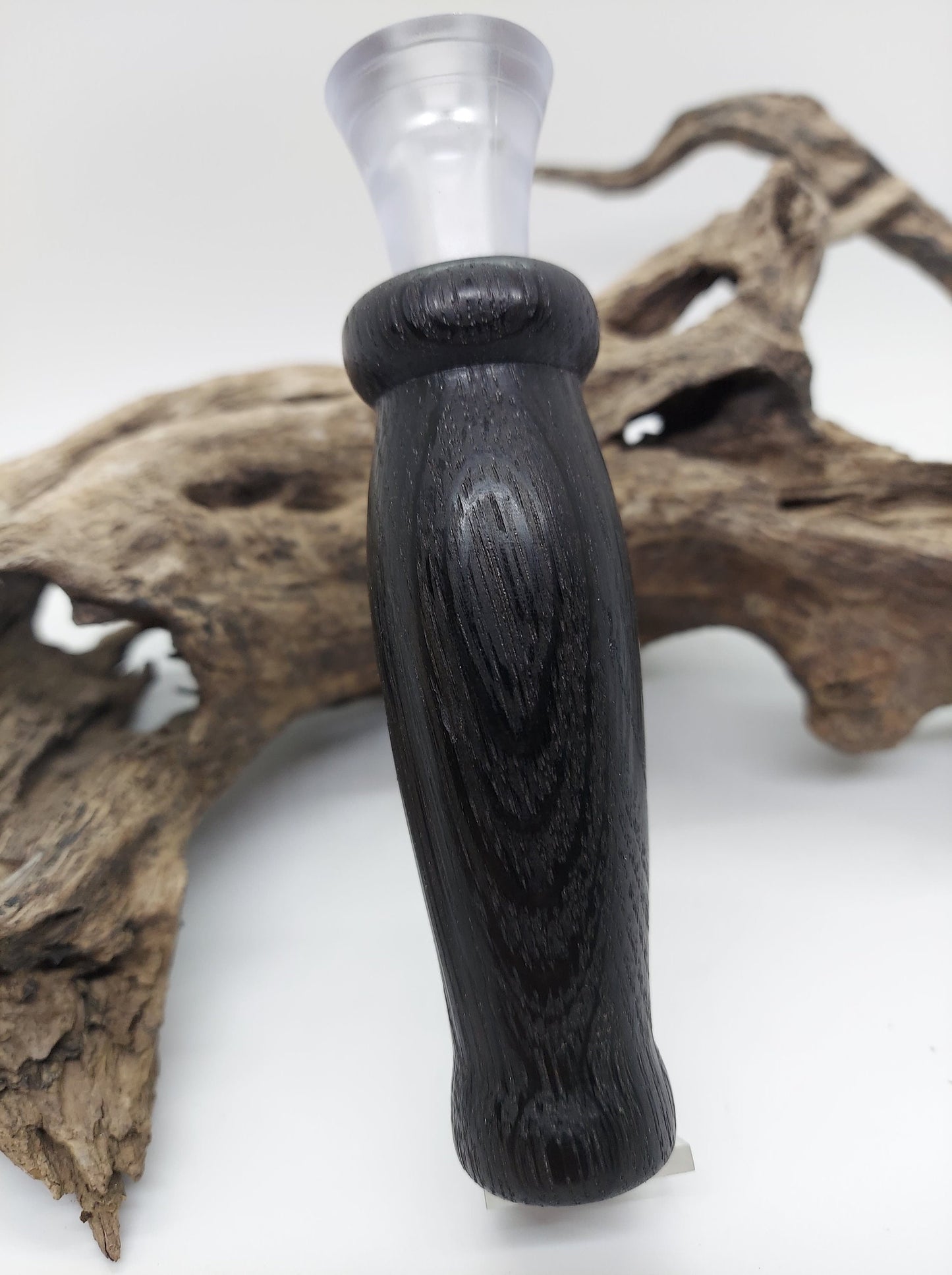 Stat brand double reed duck call hand turned from 5600 year old Ancient Bog Oak