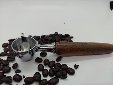 Beautiful Coffee Scoop made from highly figured Caribbean Mahogany