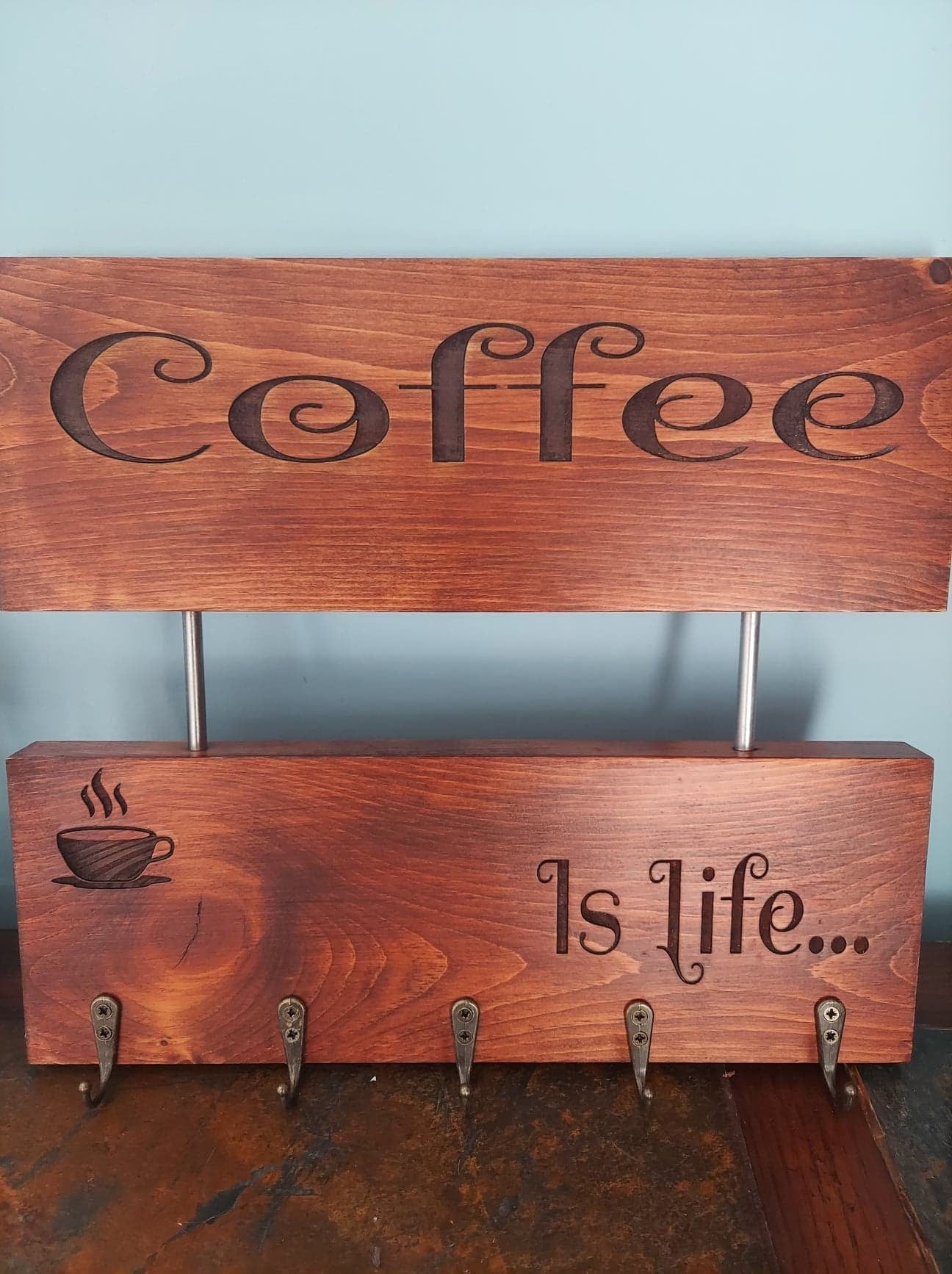 Laser Engraved Coffee Mug Holder