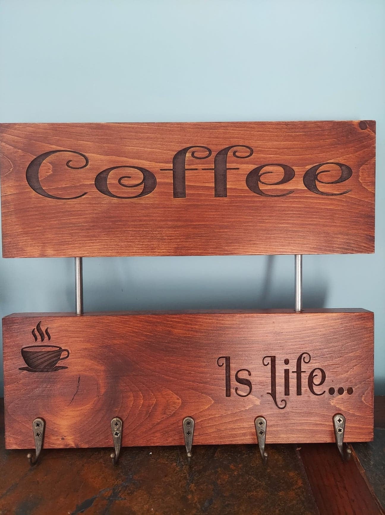 Laser Engraved Coffee Mug Holder