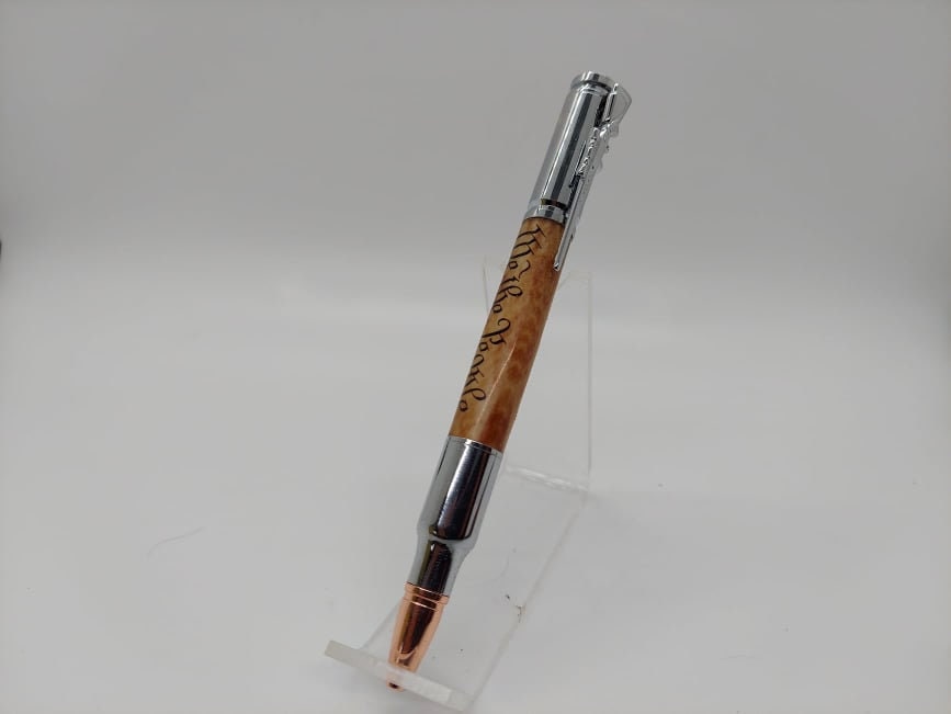 Chrome Bolt Action Pen with  "We the People" Constitution blank