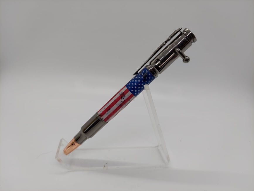 Distressed American Flag Bolt Action Pen